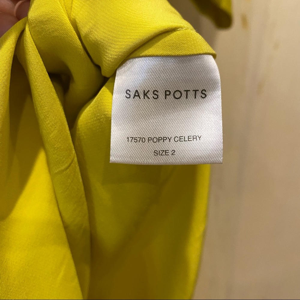 Saks Potts Yellow Silk Dress 🌼🌼🌼 - Picture 6 of 10